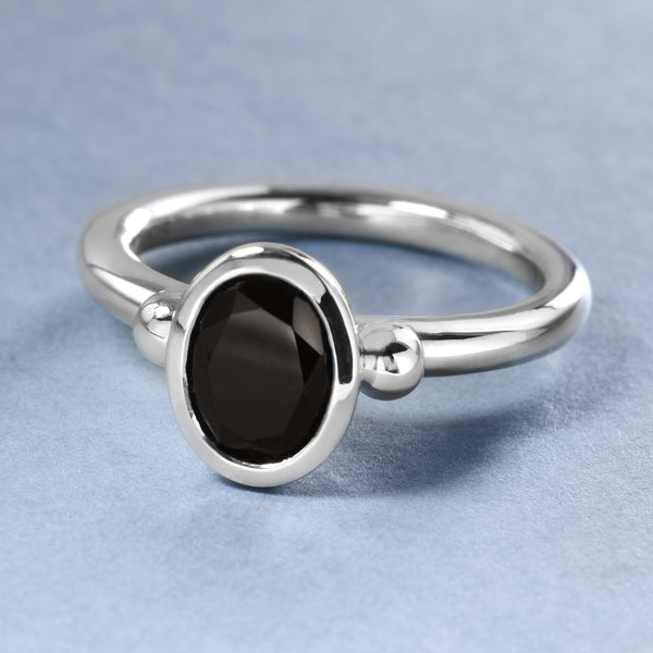 Black Onyx Bezel Ring