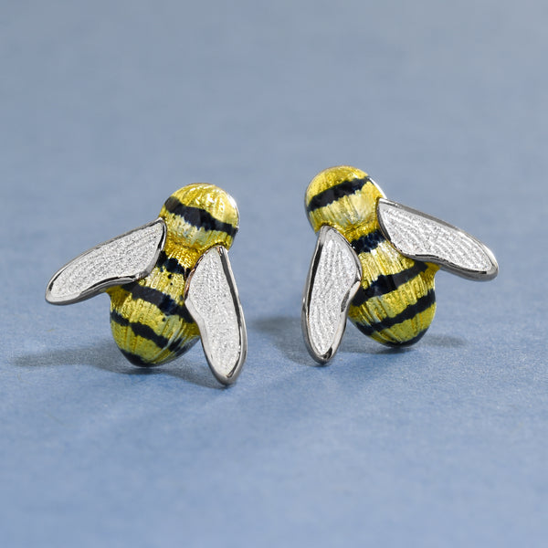 Enamel Bumble Bee Studs