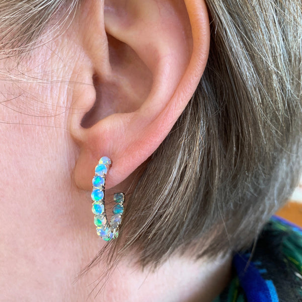 Opal Inside-Outside Hoops