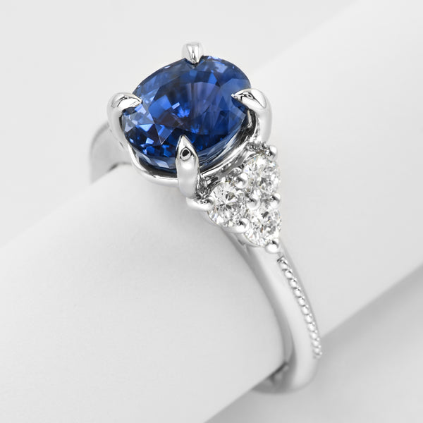 Untreated Color-Shift Sapphire Ring