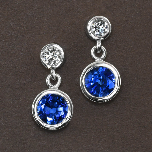 Sapphire And Diamond Drops By Plante Jewelers
