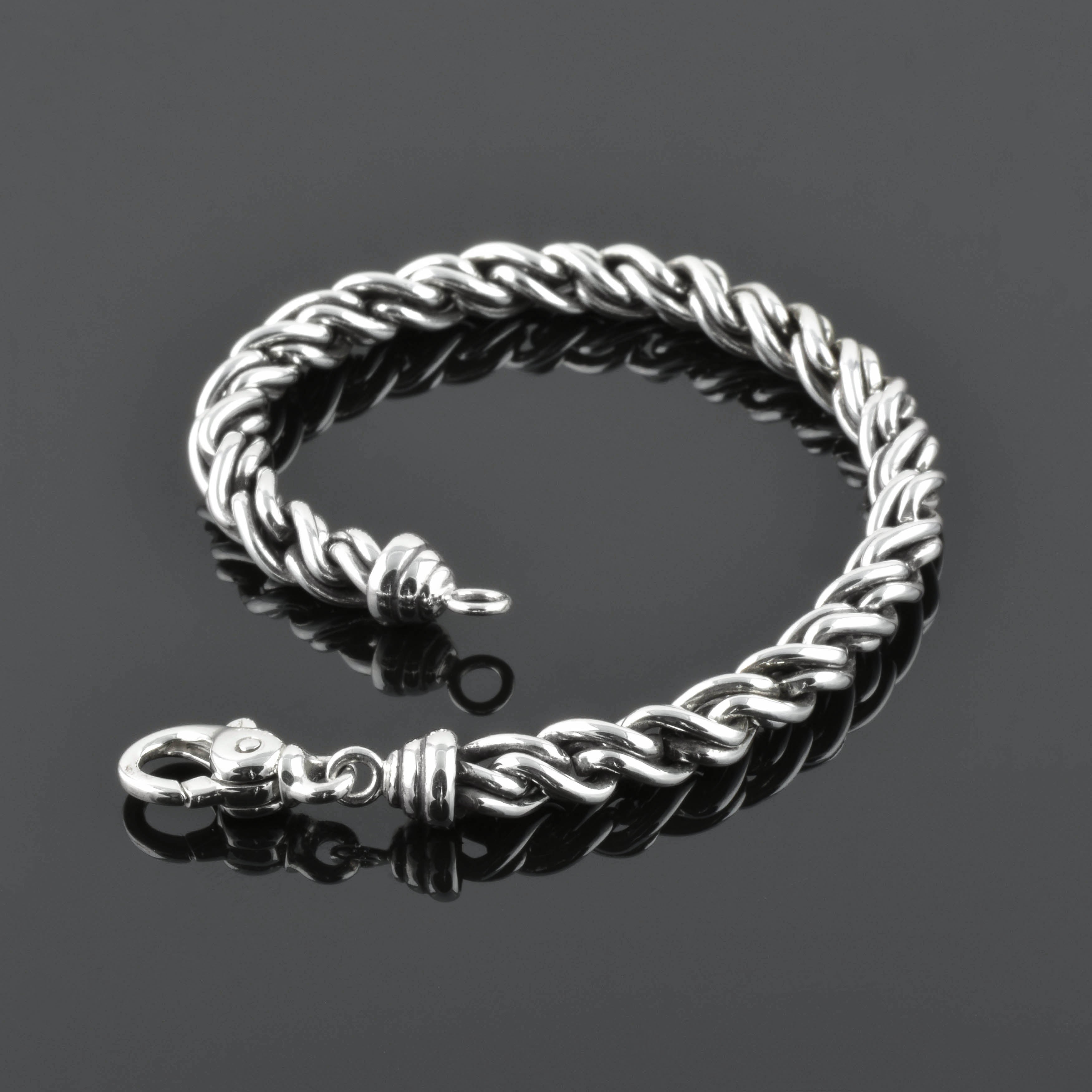 Silver Twisted Rigid Bracelet