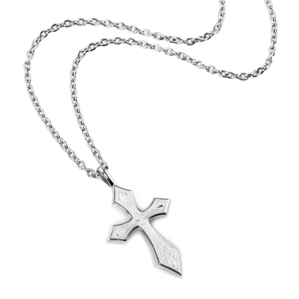White French Enamel Reversible Cross