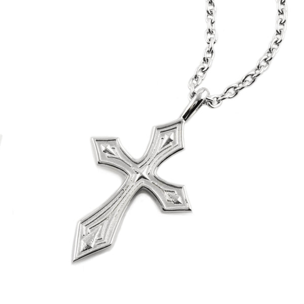 White French Enamel Reversible Cross