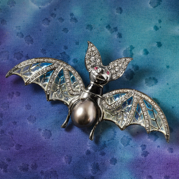 Frightfully Cute Bat Brooch