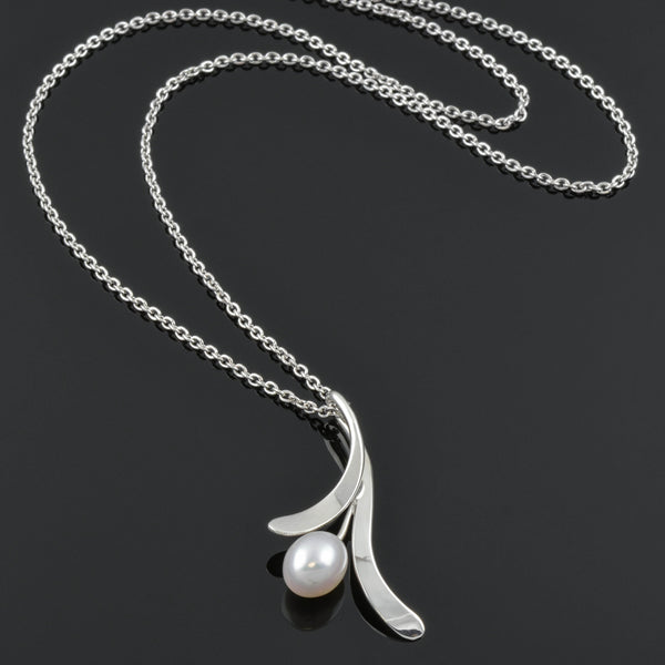 Handmade Silver Leaf Pendant - Plante Jewelers