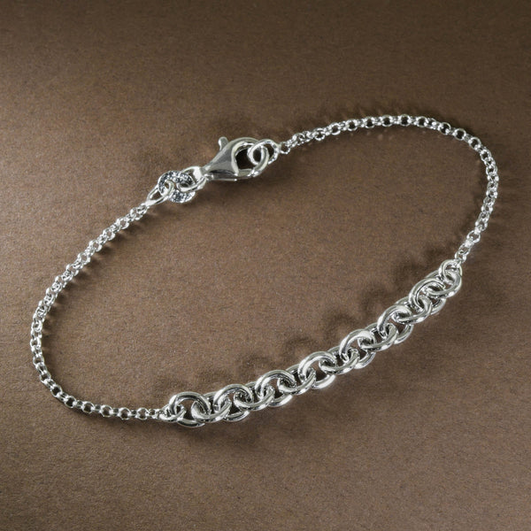 Big And Small Silver Link Bracelet